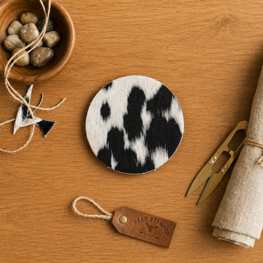 Artisanal Cowhide Rug Coaster