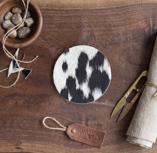 Artisanal Cowhide Rug Coaster