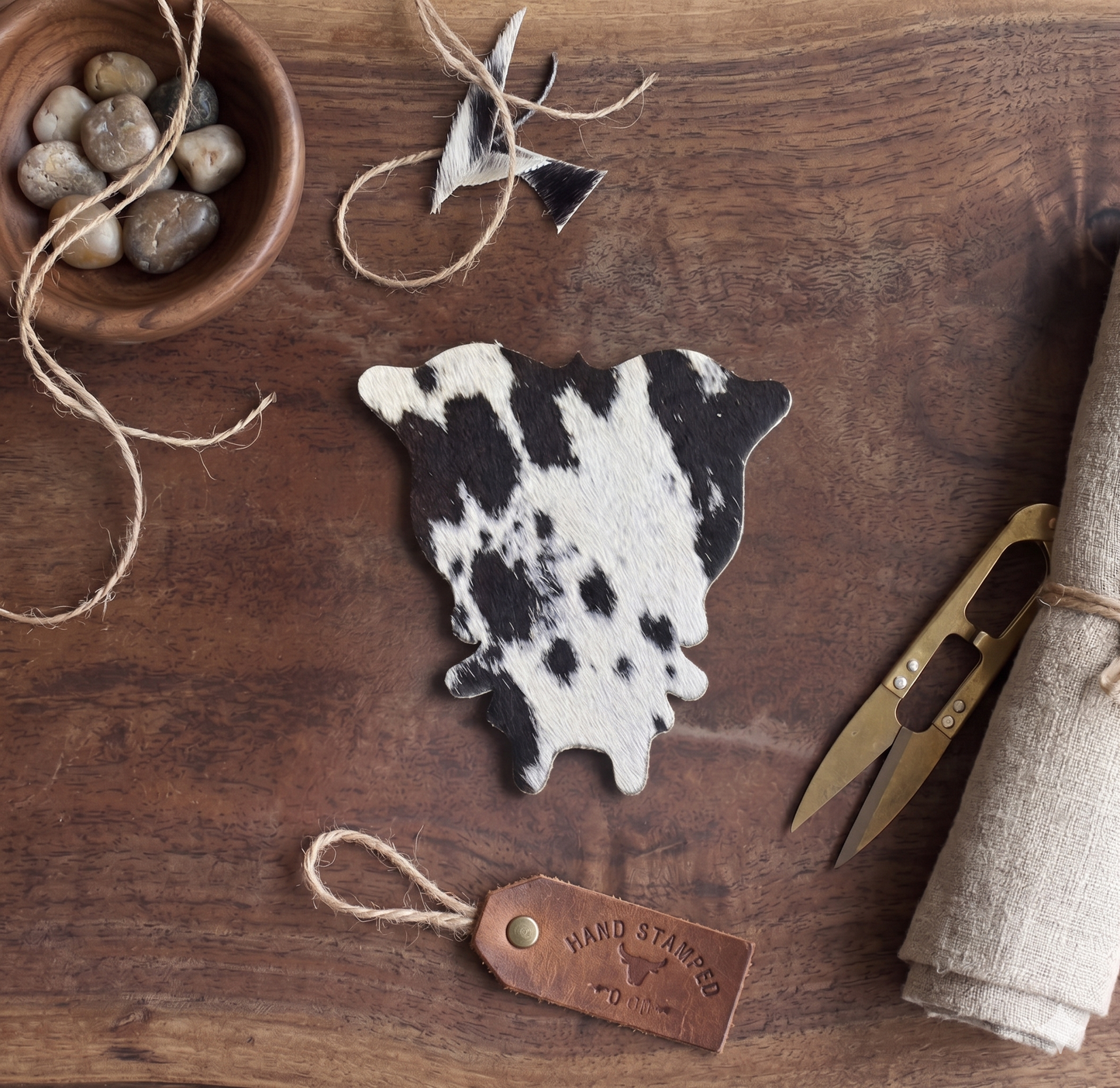 Artisanal Cowhide Rug Coaster