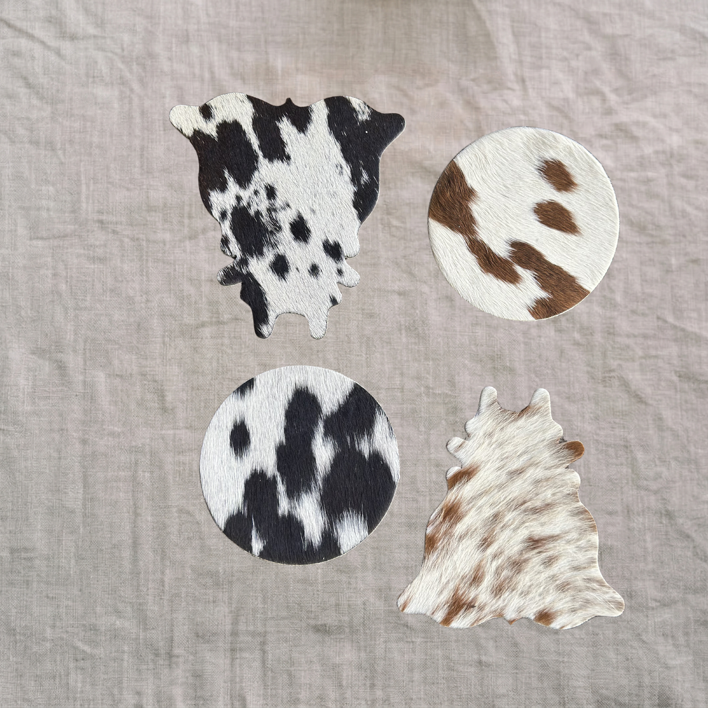 Artisanal Cowhide Rug Coaster