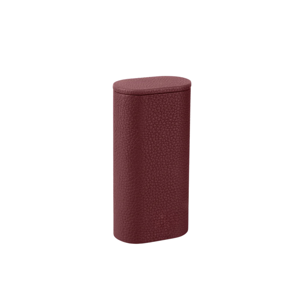 Burgundy Leather Watch Roll